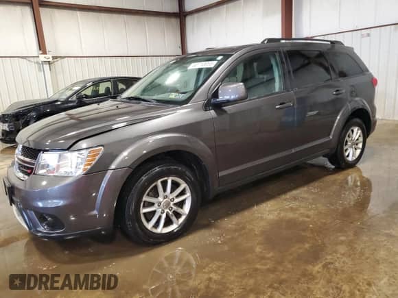 2015 Dodge Journey SXT with VIN 3C4PDCBG3FT742435, listed as a Copart auction lot 60710055 with 96,373 mi miles and Salvage title. Bid and sale history available at DreamBid. Image 1.