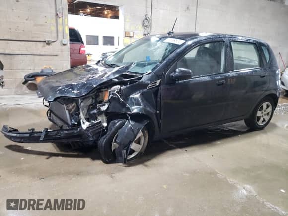 2009 Chevrolet Aveo 1LT with VIN KL1TD66EX9B646064, listed as a Copart auction lot 73699804 with 112,481 mi miles and Salvage title. Bid and sale history available at DreamBid. Image 1.