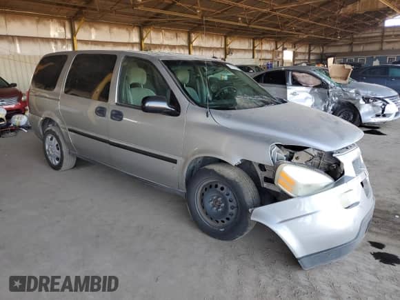 2006 Chevrolet Uplander LS with VIN 1GNDV23L96D245831, listed as a Copart auction lot 64121075 with 144,486 mi miles and Salvage title. Bid and sale history available at DreamBid. Image 4.