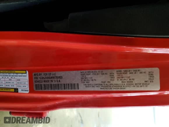 2021 Jeep Wrangler Unlimited Sport с VIN 1C4HJXKN5MW780453, выставлен на аукционе Copart как лот 59710395 с пробегом 87 352 миль миль и Списание • Salvage title. История ставок и продаж доступна на DreamBid. Изображение 14.