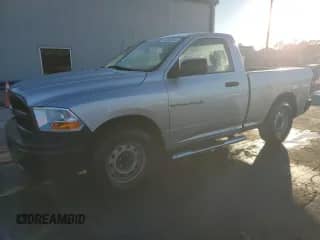 2012 Ram 1500 ST with VIN 3C6JD6AK2CG221327, listed as a Copart auction lot 82463844 with 63,813 mi miles and Salvage title. Bid and sale history available at DreamBid. Image 1.