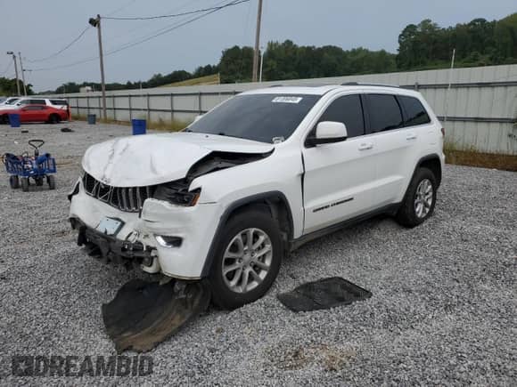2021 Jeep Grand Cherokee Laredo X with VIN 1C4RJEAG1MC624374, listed as a Copart auction lot 81306045 with 83,096 mi miles and Salvage title. Bid and sale history available at DreamBid. Image 1.