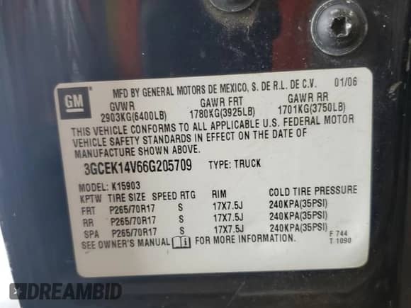 2006 Chevrolet Silverado 1500 Work Truck с VIN 3GCEK14V66G205709, выставлен на аукционе Copart как лот 66408815 с пробегом Не указан миль и Списание • Salvage title. История ставок и продаж доступна на DreamBid. Изображение 12.