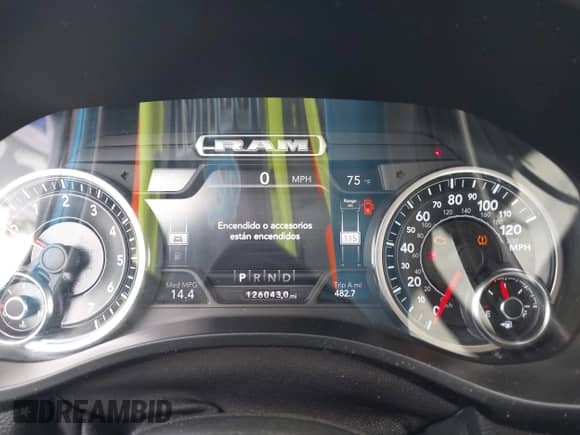 2020 Ram 1500 Big Horn z VIN 1C6RREBT0LN266926, wystawiony jako IAAI lot #41794173 z przebiegiem 126 043 mil mil oraz . Historia ofert i sprzedaży dostępna na DreamBid. Obrazek 7.