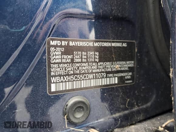 2012 BMW 5 Series 528i xDrive с VIN WBAXH5C55CDW11079, выставлен на аукционе Copart как лот 89524605 с пробегом 99 051 миль миль и Чистый • Clean title. История ставок и продаж доступна на DreamBid. Изображение 12.