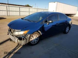 2012 Honda Civic with VIN 2HGFB2F23CH502589, listed as a Copart auction lot 79562334 with Not provided miles and Salvage title. Bid and sale history available at DreamBid. Image 1.