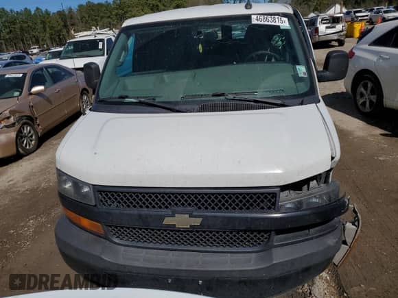 2019 Chevrolet Express Cargo with VIN 1GCWGBFP8K1156709, listed as a Copart auction lot 51144675 with 172,018 mi miles and Salvage title. Bid and sale history available at DreamBid. Image 5.