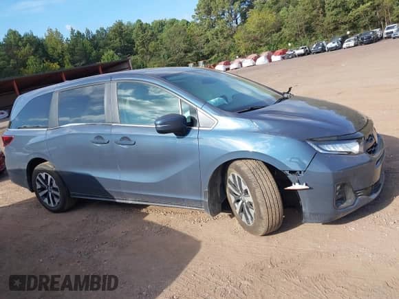2025 Honda Odyssey EX-L с VIN 5FNRL6H68SB040700, выставлен на аукционе IAAI как лот 43160351 с пробегом 6 344 миль миль и . История ставок и продаж доступна на DreamBid. Изображение 13.