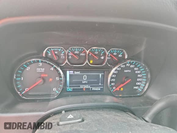 2015 Chevrolet Silverado 1500 LT with VIN 1GCVKREC5FZ365818, listed as a Copart auction lot 70578615 with 107,343 mi miles and Salvage title. Bid and sale history available at DreamBid. Image 9.