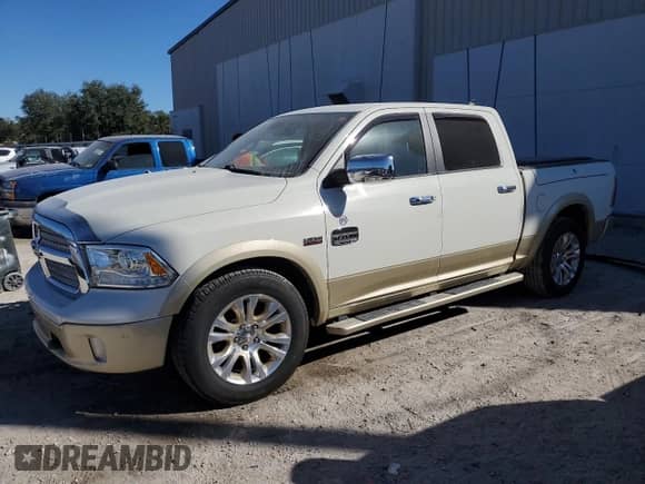2016 Ram 1500 Longhorn Limited with VIN 1C6RR6PT7GS332426, listed as a Copart auction lot 82122674 with 99,384 mi miles and Salvage title. Bid and sale history available at DreamBid. Image 1.