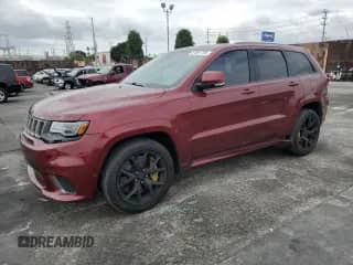 2018 Jeep Grand Cherokee Trackhawk z VIN 1C4RJFN93JC473177, wystawiony jako Copart lot #81891785 z przebiegiem 44 191 mil mil oraz Szkoda całkowita • Salvage title. Historia ofert i sprzedaży dostępna na DreamBid. Obrazek 1.