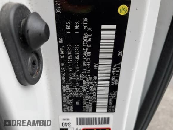 2022 Toyota Sienna Platinum с VIN 5TDESKFC8NS041784, выставлен на аукционе Copart как лот 43968765 с пробегом 179 581 миль миль и Списание • Salvage title. История ставок и продаж доступна на DreamBid. Изображение 14.