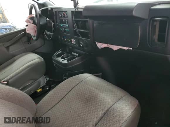 2017 Chevrolet Express Passenger LT with VIN 1GAZGPFG0H1208331, listed as a Copart auction lot 58504295 with 46,813 mi miles and Salvage title. Bid and sale history available at DreamBid. Image 8.