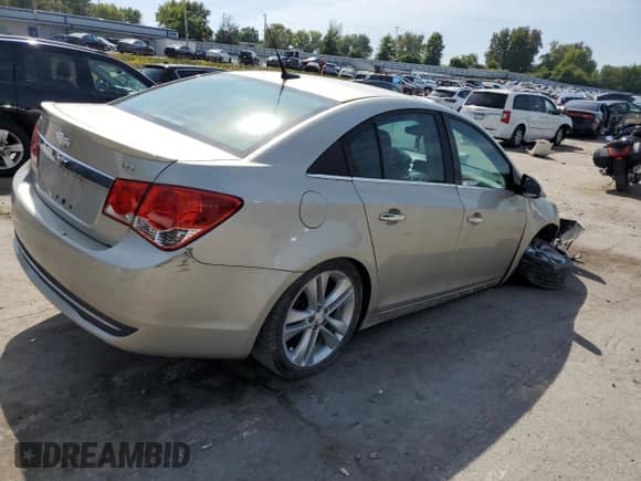 2013 Chevrolet Cruze LTZ with VIN 1G1PG5SB5D7286651, listed as a Copart auction lot 81876485 with 140,810 mi miles and Salvage title. Bid and sale history available at DreamBid. Image 3.