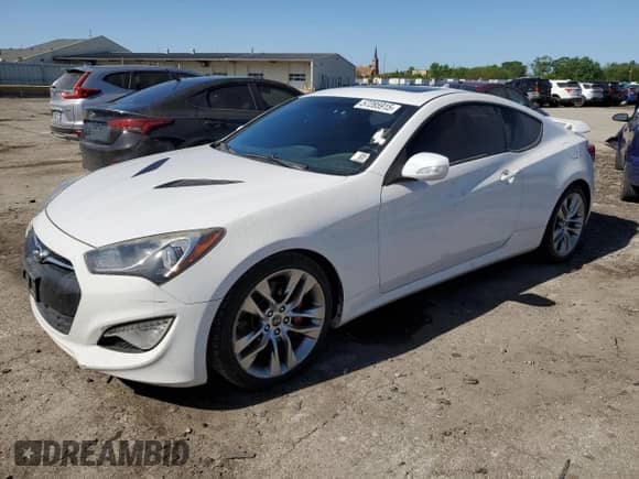 2013 Hyundai Genesis Coupe Track with VIN KMHHU6KJ6DU079703, listed as a Copart auction lot 57285915 with 154,940 mi miles and Clean title. Bid and sale history available at DreamBid. Image 1.