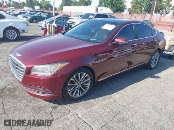 2015 Hyundai Genesis 3.8L z VIN KMHGN4JEXFU086089, wystawiony jako IAAI lot #43081972 z przebiegiem 169 551 mil mil oraz . Historia ofert i sprzedaży dostępna na DreamBid. Obrazek 2.