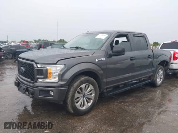 2018 Ford F-150 XL with VIN 1FTEW1CP6JKE44024, listed as a IAAI auction lot 42484385 with 104,914 mi miles and . Bid and sale history available at DreamBid. Image 2.