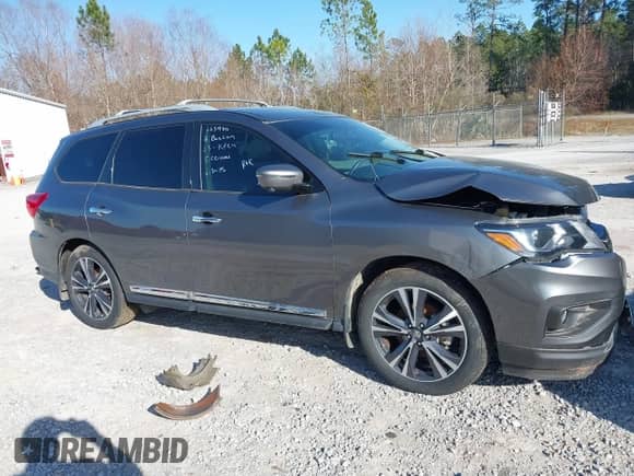 2018 Nissan Pathfinder S with VIN 5N1DR2MNXJC665900, listed as a IAAI auction lot 41496498 with 112,263 mi miles and . Bid and sale history available at DreamBid. Image 14.