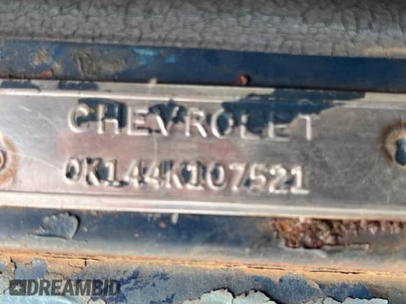 1960 Chevrolet Silverado 1500 z VIN 0K144K107521, wystawiony jako Copart lot #65851655 z przebiegiem 51 230 mil mil oraz Czysty tytuł • Clean title. Historia ofert i sprzedaży dostępna na DreamBid. Obrazek 10.