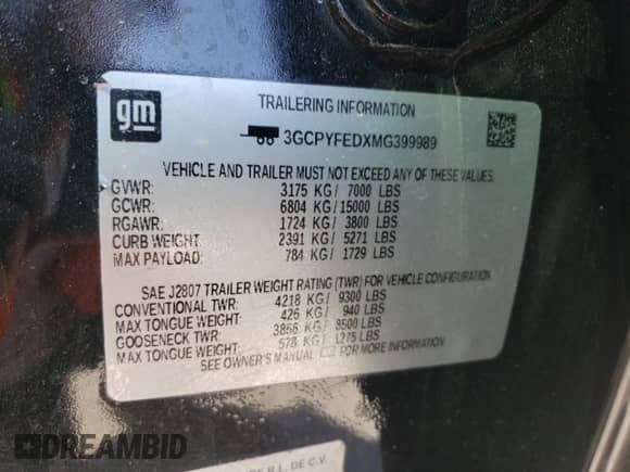 2021 Chevrolet Silverado 1500 LT Trail Boss с VIN 3GCPYFEDXMG399989, выставлен на аукционе Copart как лот 47594715 с пробегом 49 429 миль миль и Списание • Salvage title. История ставок и продаж доступна на DreamBid. Изображение 13.