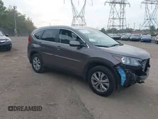 2014 Honda CR-V EX-L with VIN 2HKRM4H75EH634855, listed as a IAAI auction lot 43290724 with 54,502 mi miles and . Bid and sale history available at DreamBid. Image 1.