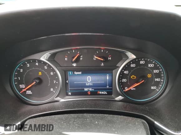 2020 Chevrolet Equinox LT with VIN 3GNAXKEVXLL271954, listed as a Copart auction lot 59860885 with 59,716 mi miles and Salvage title. Bid and sale history available at DreamBid. Image 9.