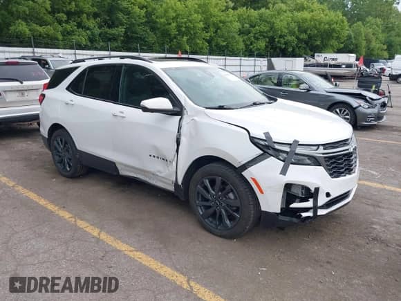 2022 Chevrolet Equinox RS z VIN 3GNAXWEV8NS187194, wystawiony jako IAAI lot #42503337 z przebiegiem 60 149 mil mil oraz . Historia ofert i sprzedaży dostępna na DreamBid. Obrazek 1.