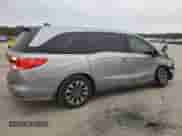 2021 Honda Odyssey EX-L with VIN 5FNRL6H78MB026744, listed as a Copart auction lot 88695565 with 72,441 mi miles and Salvage title. Bid and sale history available at DreamBid. Image 3.