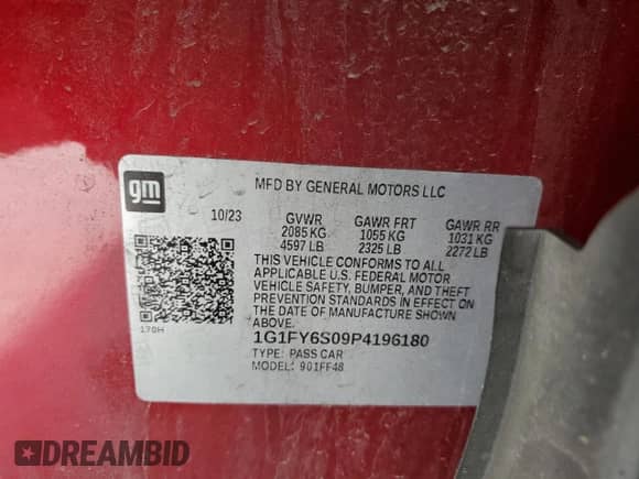 2023 Chevrolet Bolt EUV LT z VIN 1G1FY6S09P4196180, wystawiony jako Copart lot #81829935 z przebiegiem 22 569 mil mil oraz Szkoda całkowita • Salvage title. Historia ofert i sprzedaży dostępna na DreamBid. Obrazek 13.