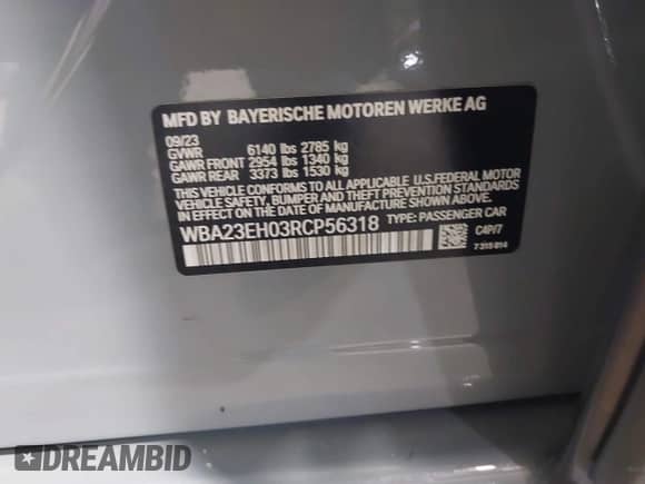 2024 BMW 7 Series 740i z VIN WBA23EH03RCP56318, wystawiony jako IAAI lot #42491064 z przebiegiem 30 364 mil mil oraz . Historia ofert i sprzedaży dostępna na DreamBid. Obrazek 9.