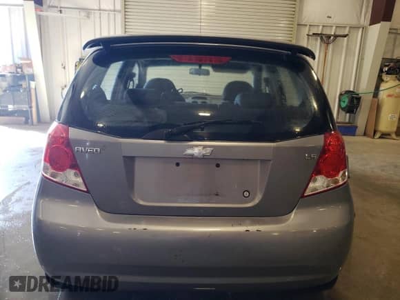 2007 Chevrolet Aveo LS with VIN KL1TD66677B779676, listed as a Copart auction lot 70382305 with 169,900 mi miles and Clean title. Bid and sale history available at DreamBid. Image 6.