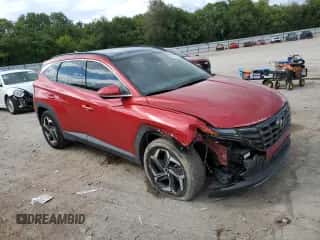 2022 Hyundai Tucson Limited with VIN 5NMJECAE2NH030576, listed as a Copart auction lot 81799045 with 26,435 mi miles and Salvage title. Bid and sale history available at DreamBid. Image 4.