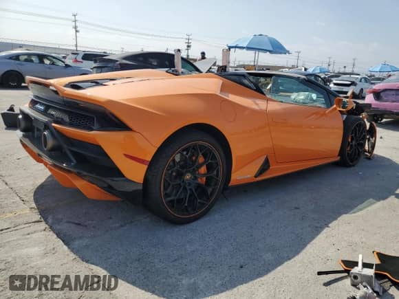 2023 Lamborghini Huracan с VIN ZHWUT5ZF5PLA22589, выставлен на аукционе Copart как лот 80068995 с пробегом 14 519 миль миль и Списание • Salvage title. История ставок и продаж доступна на DreamBid. Изображение 3.