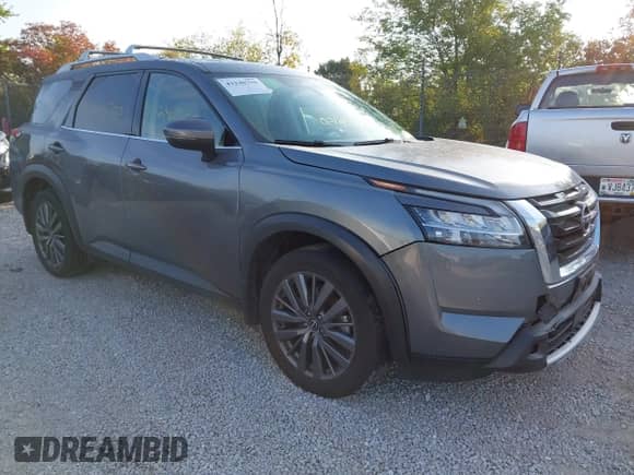 2022 Nissan Pathfinder SL with VIN 5N1DR3CD3NC228101, listed as a IAAI auction lot 43240750 with 74,200 mi miles and . Bid and sale history available at DreamBid. Image 1.