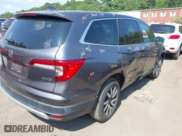 2021 Honda Pilot EX-L с VIN 5FNYF6H50MB026111, выставлен на аукционе IAAI как лот 42936833 с пробегом 31 057 миль миль и . История ставок и продаж доступна на DreamBid. Изображение 4.