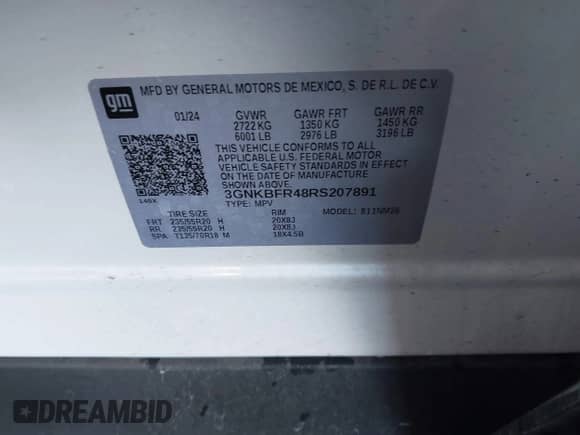 2024 Chevrolet Blazer Premier с VIN 3GNKBFR48RS207891, выставлен на аукционе IAAI как лот 42297266 с пробегом 13 935 миль миль и . История ставок и продаж доступна на DreamBid. Изображение 9.