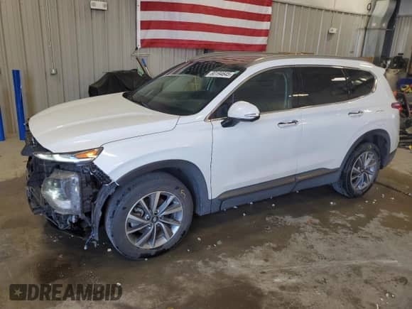 2020 Hyundai Santa Fe Limited с VIN 5NMS5CAD3LH216362, выставлен на аукционе Copart как лот 80194645 с пробегом 39 604 миль миль и Списание • Salvage title. История ставок и продаж доступна на DreamBid. Изображение 1.
