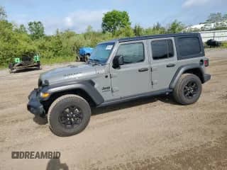 2021 Jeep Wrangler Unlimited Willys with VIN 1C4HJXDN5MW679104, listed as a Copart auction lot 58801625 with 48,058 mi miles and Salvage title. Bid and sale history available at DreamBid. Image 1.