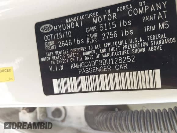 2011 Hyundai Genesis с VIN KMHGC4DF3BU128252, выставлен на аукционе IAAI как лот 42831309 с пробегом 222 226 миль миль и . История ставок и продаж доступна на DreamBid. Изображение 9.
