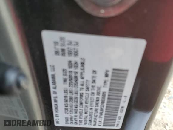 2019 Honda Odyssey EX z VIN 5FNRL6H52KB036889, wystawiony jako Copart lot #68907905 z przebiegiem Nie podano mil oraz Nie do naprawy • Non repairable. Historia ofert i sprzedaży dostępna na DreamBid. Obrazek 13.