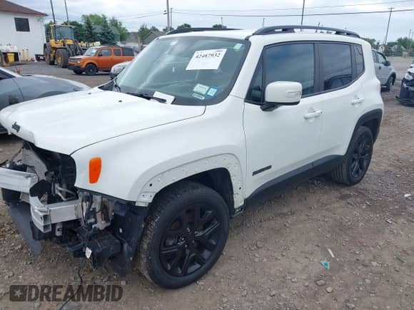 2017 Jeep Renegade Latitude with VIN ZACCJBBB4HPG61816, listed as a IAAI auction lot 42487932 with Not provided miles and . Bid and sale history available at DreamBid. Image 19.