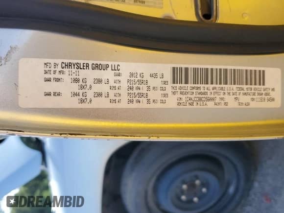 2012 Jeep Compass Limited с VIN 1C4NJCCB8CD560007, выставлен на аукционе Copart как лот 60725985 с пробегом 120 757 миль миль и Списание • Salvage title. История ставок и продаж доступна на DreamBid. Изображение 13.