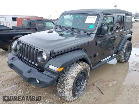 2022 Jeep Wrangler Unlimited Sport S с VIN 1C4HJXDG6NW180234, выставлен на аукционе IAAI как лот 41908743 с пробегом 50 704 миль миль и . История ставок и продаж доступна на DreamBid. Изображение 2.