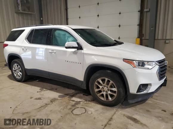 2019 Chevrolet Traverse LT Cloth with VIN 1GNEVGKW4KJ125184, listed as a Copart auction lot 69578795 with 75,457 mi miles and Salvage title. Bid and sale history available at DreamBid. Image 4.