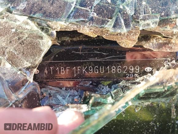 2016 Toyota Camry XLE с VIN 4T1BF1FK9GU186299, выставлен на аукционе IAAI как лот 41253686 с пробегом 180 538 миль миль и . История ставок и продаж доступна на DreamBid. Изображение 9.