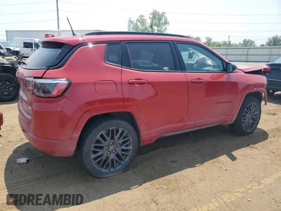 2022 Jeep Compass (RED) Edition with VIN 3C4NJDCB0NT197818, listed as a Copart auction lot 60680995 with 36,828 mi miles and Salvage title. Bid and sale history available at DreamBid. Image 3.
