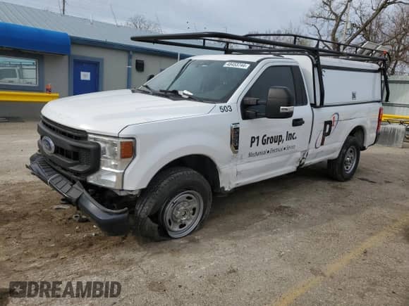 2020 Ford F-250 XL with VIN 1FTBF2A64LED67464, listed as a Copart auction lot 48453744 with 75,700 mi miles and Salvage title. Bid and sale history available at DreamBid. Image 1.