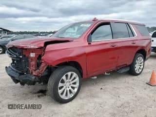 2024 Chevrolet Tahoe с VIN 1GNSCSKT2RR334761, выставлен на аукционе Copart как лот 55951615 с пробегом 14 499 миль миль и Списание • Salvage title. История ставок и продаж доступна на DreamBid. Изображение 1.