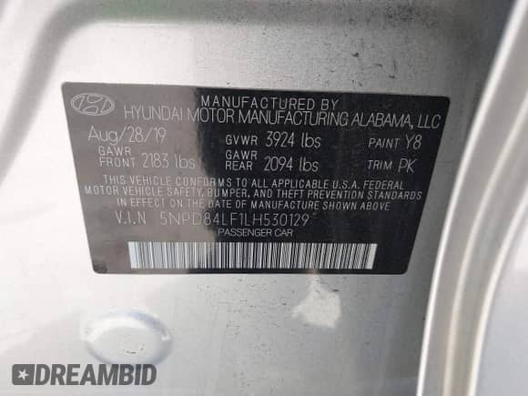 2020 Hyundai Elantra SEL with VIN 5NPD84LF1LH530129, listed as a IAAI auction lot 42643349 with 71,660 mi miles and . Bid and sale history available at DreamBid. Image 9.