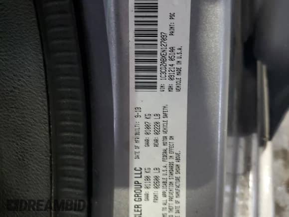 2014 Dodge Avenger SE с VIN 1C3CDZABXEN127097, выставлен на аукционе Copart как лот 66467404 с пробегом 166 678 миль миль и Списание • Salvage title. История ставок и продаж доступна на DreamBid. Изображение 12.